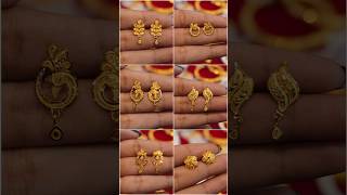 Light weight gold earrings tops designs #shorts #viralshorts #shortsfeed #earrings #topsdesigns