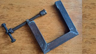 Beginner welder C Clamp /Creative ideas from welder, iron clamps from scrap/ how to make iron clamps