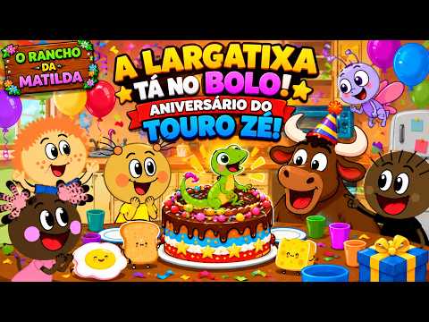 🦎🌈 Colorful Lizards and the Lizard in the Bull's Cake - Zé Fonseca! 🐂🎂😂 | Children's Music