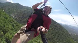 Steve ziplining