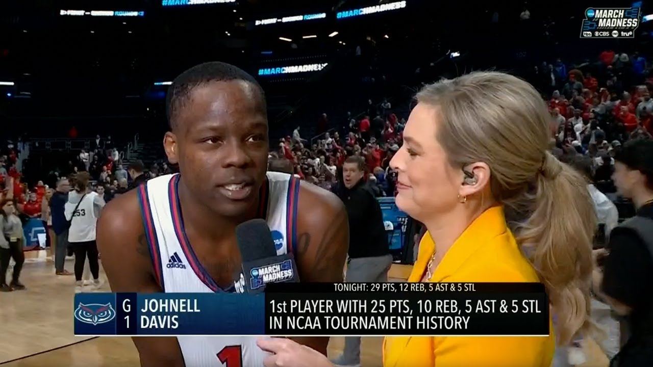 Johnell Davis Drops HISTORIC DOUBLE-DOUBLE In FAU's RD2 Win - 29 PTS, 12 REB & 5 AST!