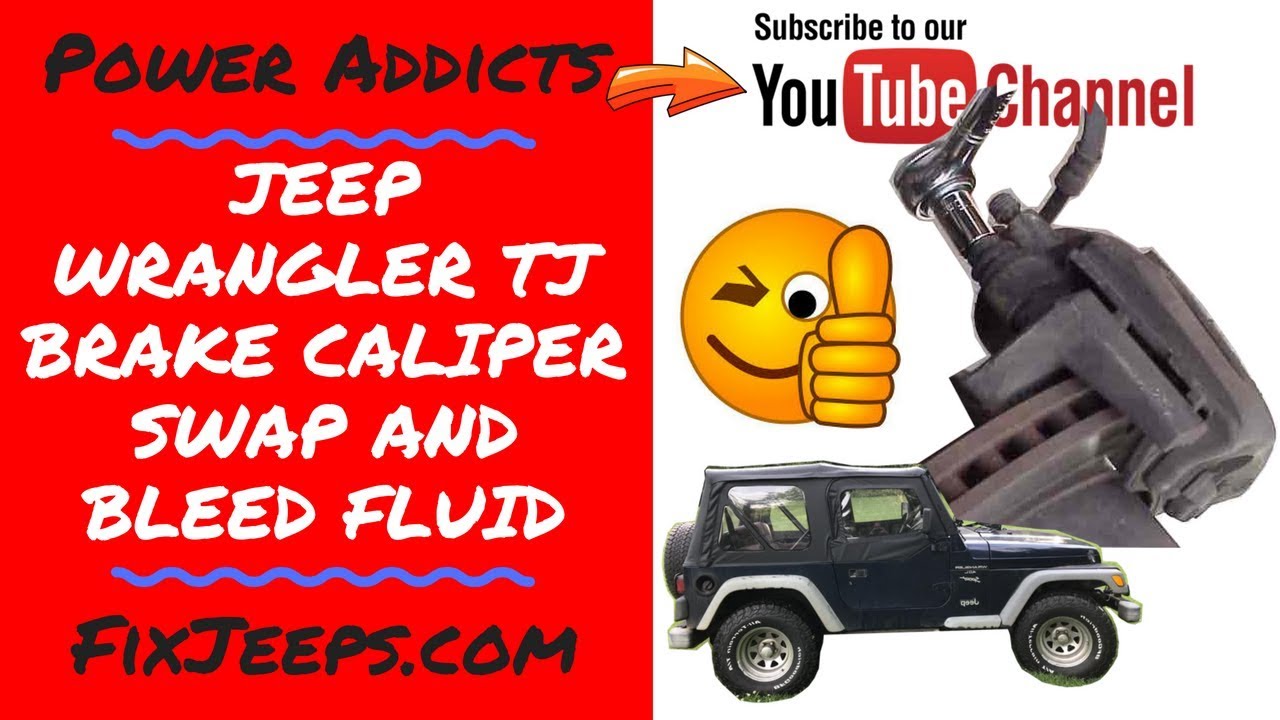 Jeep Wrangler TJ - Change the front calipers and bleed the brakes.  #jeepbrakes - YouTube