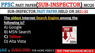 PPSC solved Sub-Inspector Past Paper 2022 In detail | Ppsc Past Papers Mcqs 2021-22