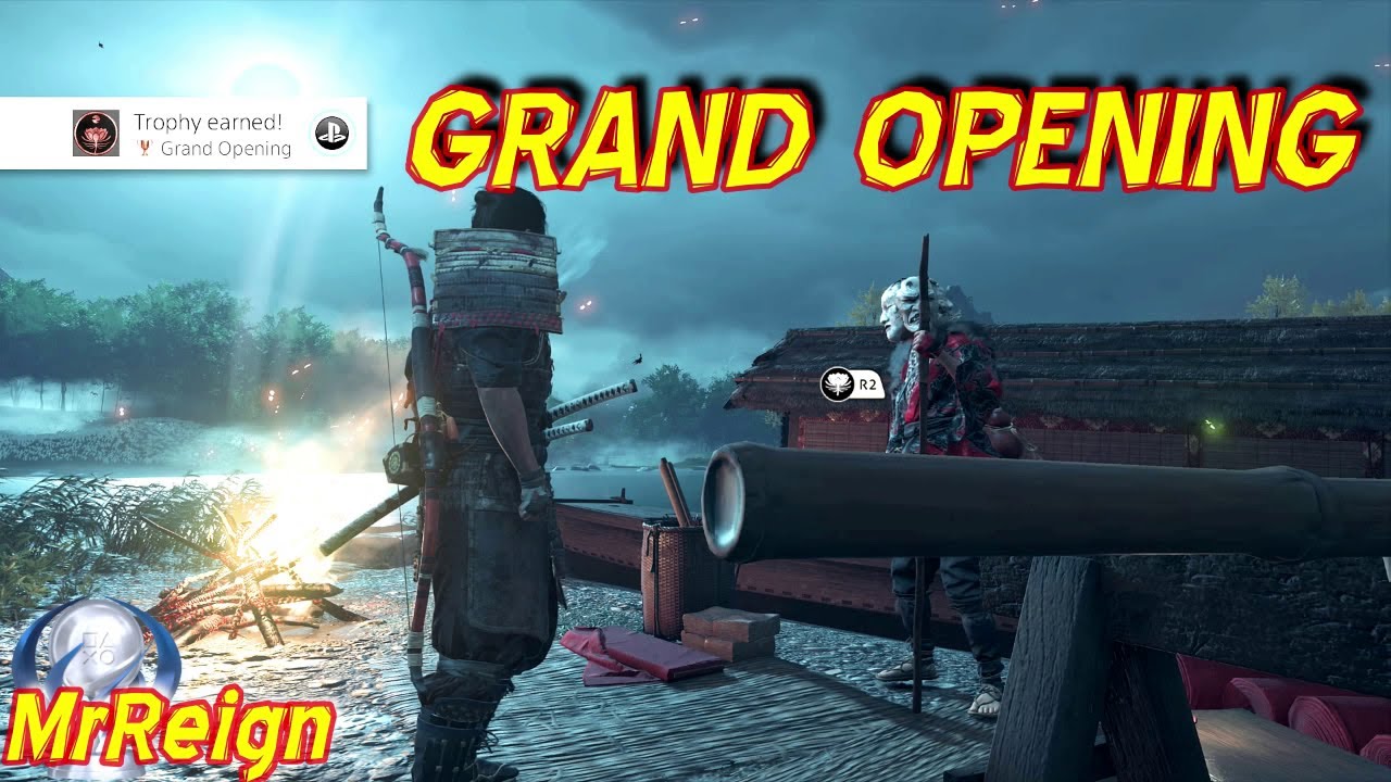 Ghost of Tsushima New Game + GRAND OPENING Trophy Guide - New Merchant Location