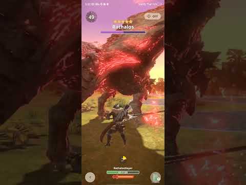 Monster Hunter Now Rathalos 5* using 388attack Long Sword without getting hit