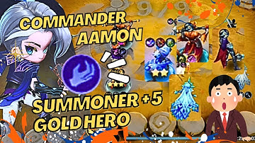 COMMANDER AAMON + SUMMONER + HERO GOLD 5 = WIN [ MAGIC CHESS GO GO ] PART 23