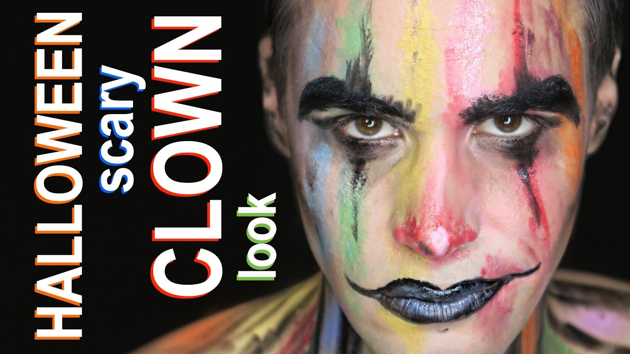 Halloween Scary Rainbow CLOWN Make Up Tutorial - YouTube