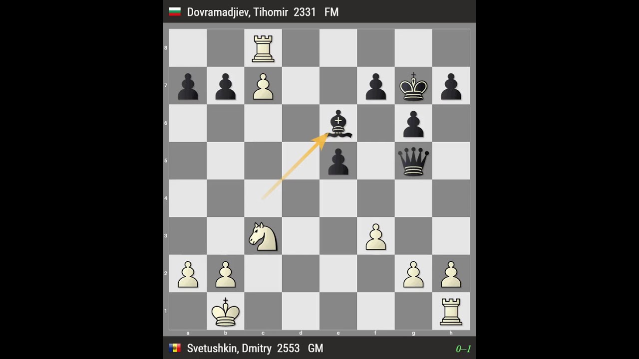GM Dmitry Svetushkin (MDL) 0:1 FM Tihomir Dovramadjiev (BUL)