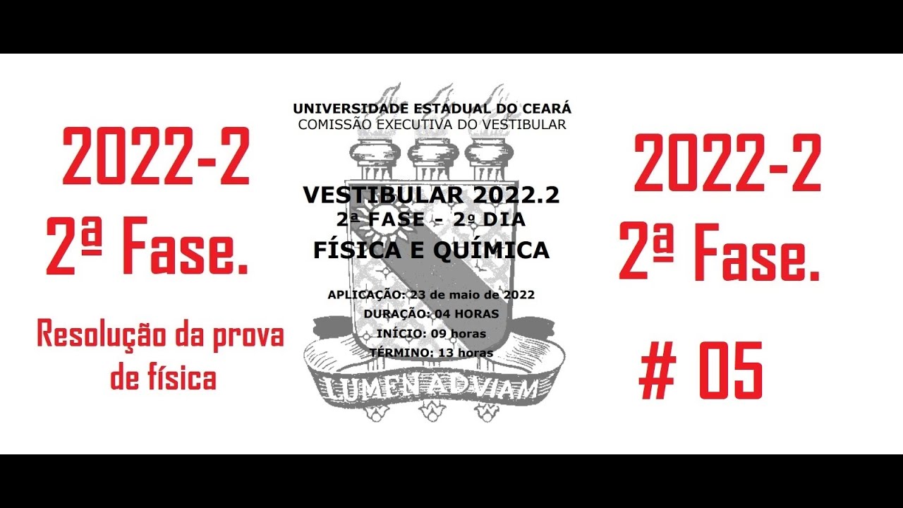 Resolução da prova de FÍSICA – UECE – 2022/2 – 2ª FASE Questão:05.