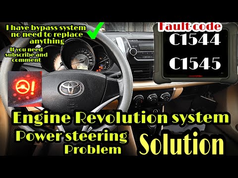 TOYOTA yaris power steering problem easy solution. fault code C1544, C1545