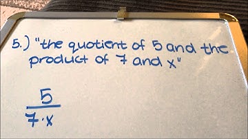 Translating Verbal Expressions into Mathematical Expressions