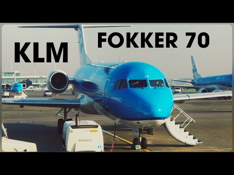 KLM Fokker 70, Amsterdam - Dusseldorf - Economy