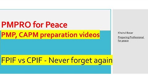 FPIF vs CPIF - Never forget again for PMP CAPM exam