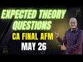 Expected/Important Theory Questions | CA FINAL AFM MAY 2026 | 16 Marks weightage