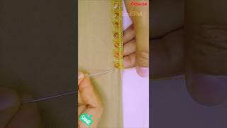 Premium Beads Work 💛| Luxury Embroidery Border design #shots #viral #handmade#viral shots #trending