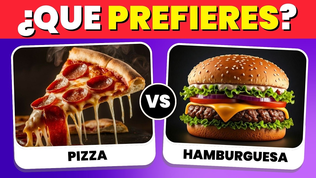 🍟 Imposible elegir solo una | ¿Qué Prefieres? Edición  Comida 🍔🍟 | Quiz de Comida