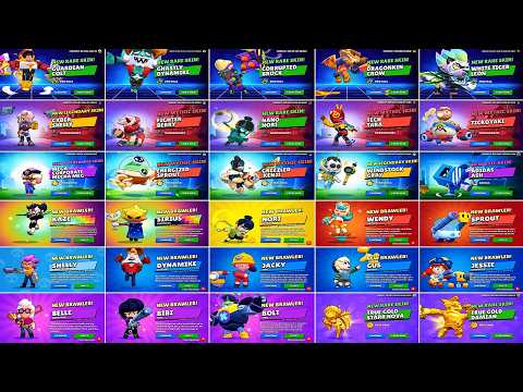 All Brawlers & All Skins Unlock Animations | Wendy, Nori in Brawl Stars