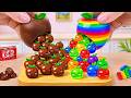 Miniature Rainbow Cake Tutorial ✨🍎 Best Of Rainbow Apple Cake Making 🌈 Creative Cakes Corner