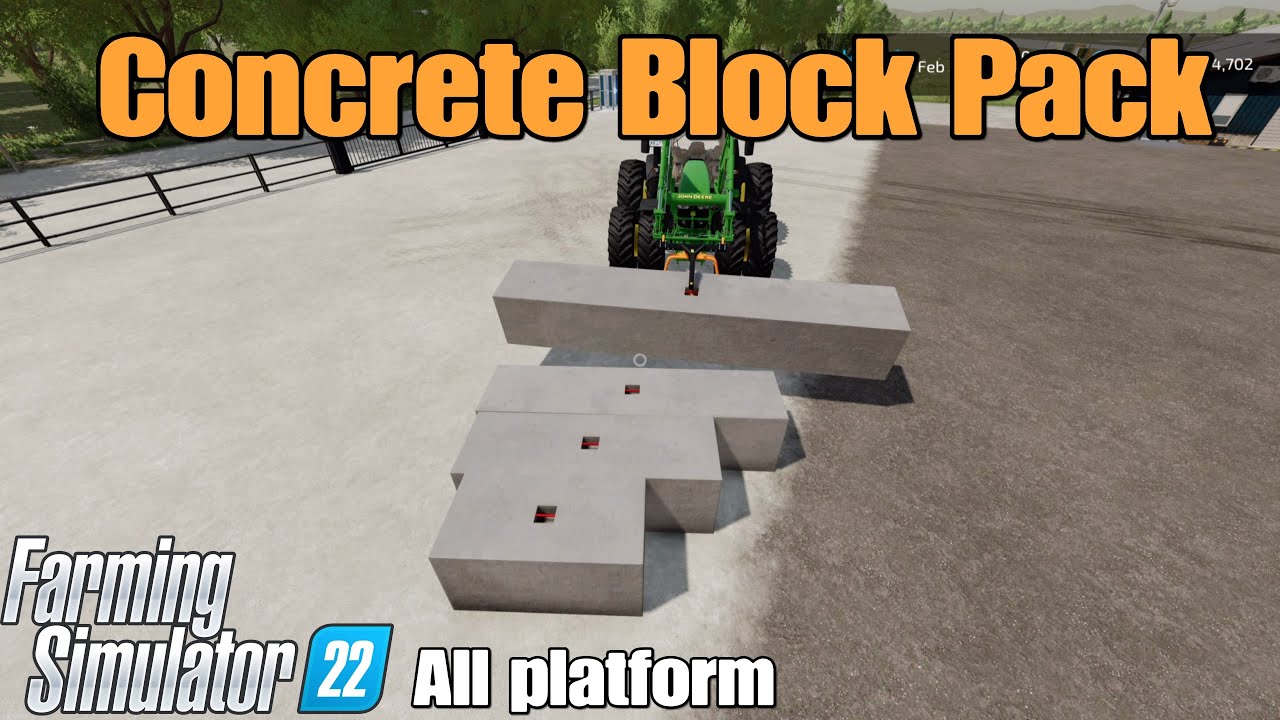 FS22: Concrete Block Pack v 1.0 Objects Mod für Farming Simulator 22