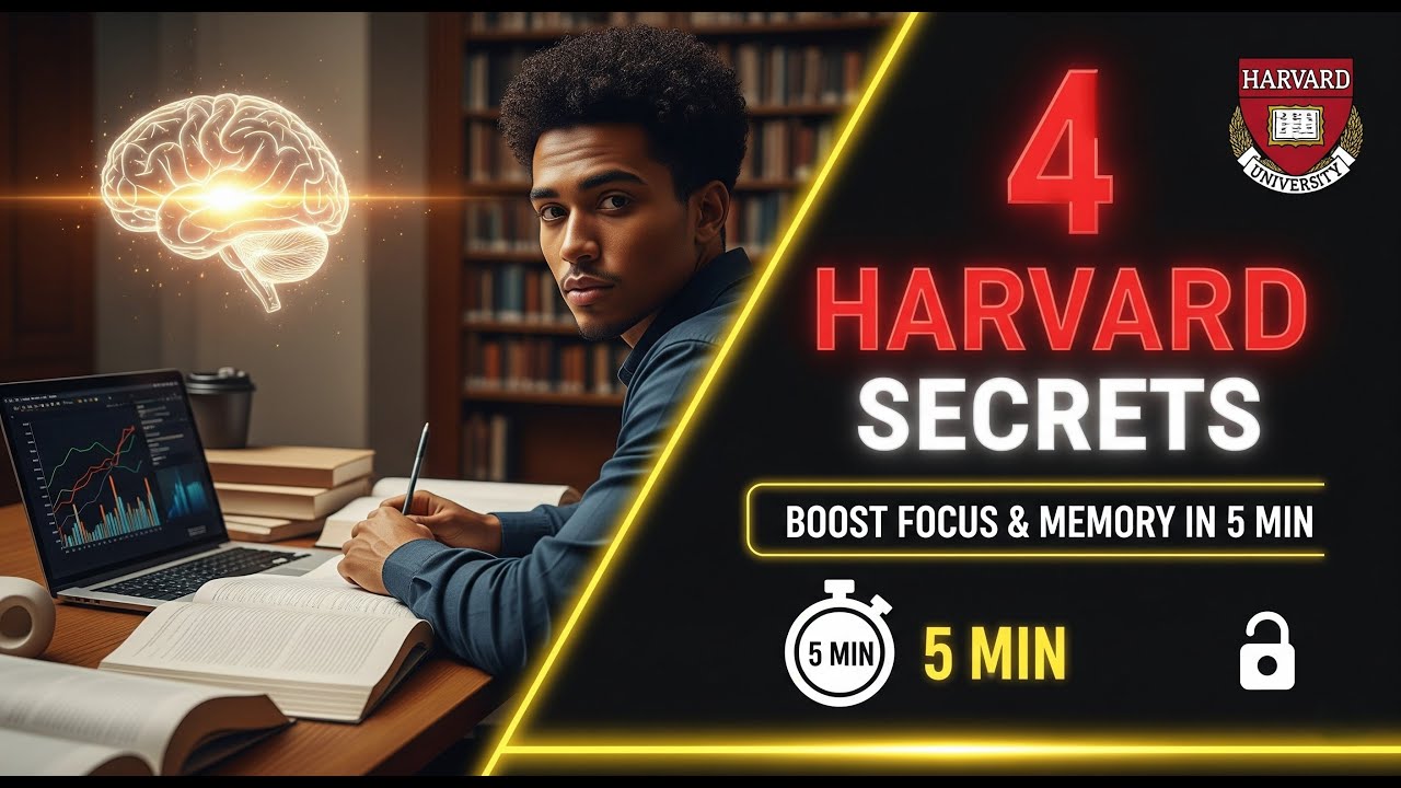 4 Harvard Study Hacks in 5 Min for Super Focus & Memory Boost 🚀