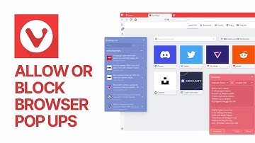 How To Allow Or Block Pop Ups On Vivaldi Web Browser? Enable or Disable Guide