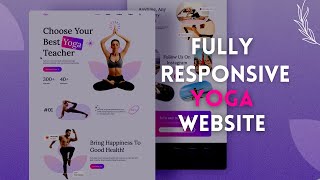 Fully Responsive Yoga Website | HTML CSS JS | Dark/Light mode screenshot 1