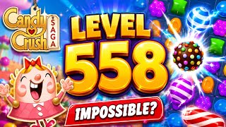 🍬 Candy Crush Saga Level 558 | No Boosters | 3 Stars Walkthrough ⭐⭐⭐ | Full Gameplay screenshot 2