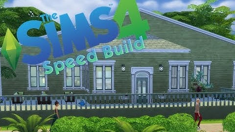 Sims 4 Speed Build - Solid Color Challenge // Green House