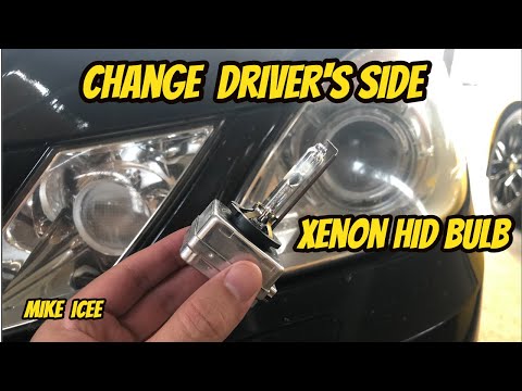 Mercedes E350 W212 change headlight HID bulb / check left low beam on drivers side Step by Step DIY