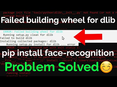 Failed to build dlib | failed building wheel for dlib | face recognition installation error solved