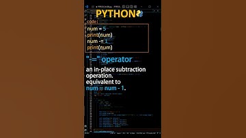 inplace subtraction operator | augmented subtraction statement | #Python | #python for beginners