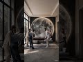 🌕✨ Giant Realistic Moon Wall Transformation | Luxury Interior Makeover #shortvideo #shorts #moon