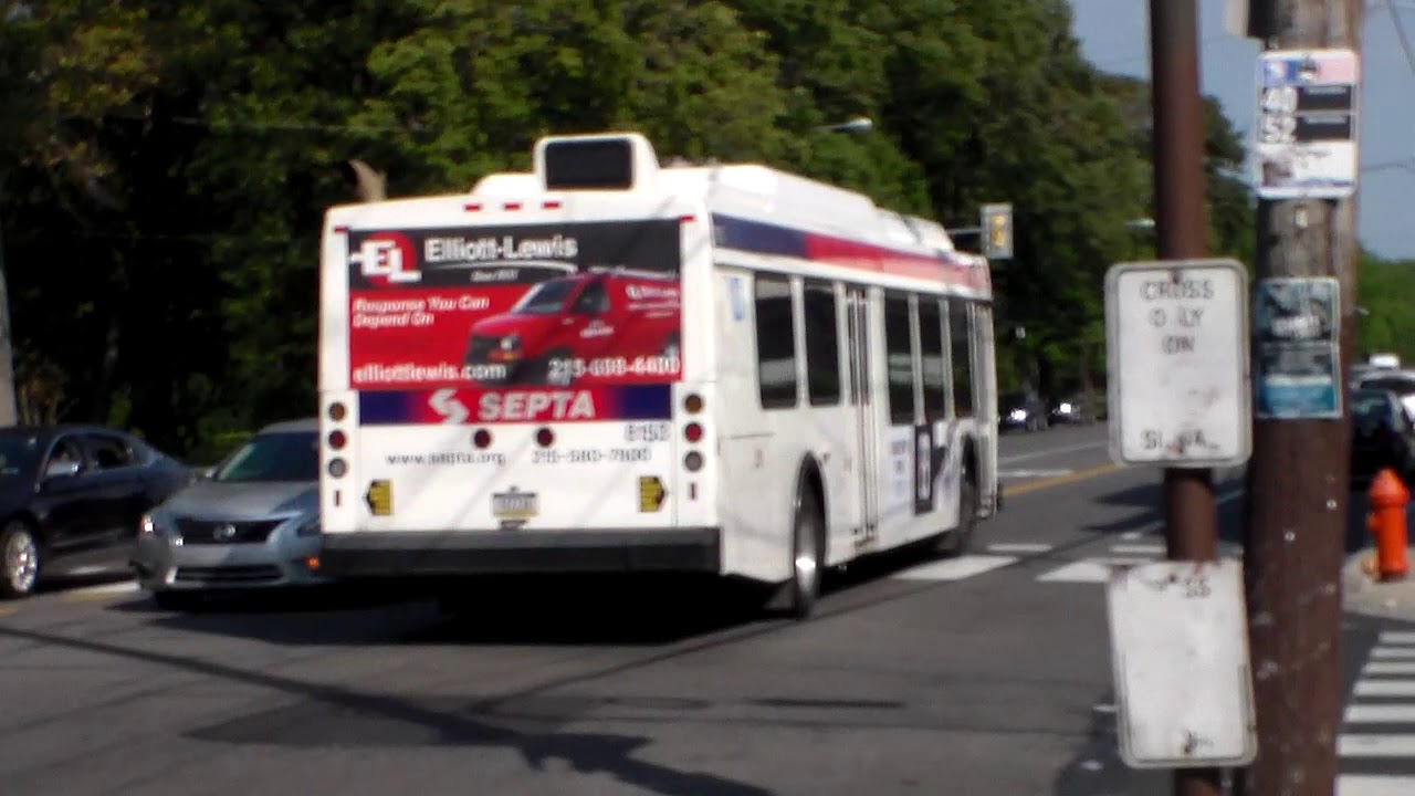 SEPTA BUS HYBRID NEW FLYER DE41LF 8153 ON ROUTE 52 YouTube