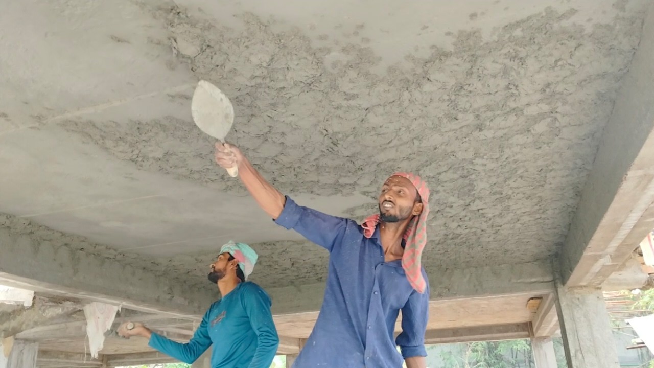 Ceiling Plastering Skills of Masonry _ Ceiling plaster method | House ...