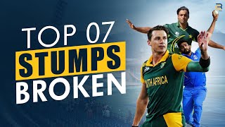 07 Stumps Broken Delivery in Cricket 🔥 | Best Destructive Pace Bowling