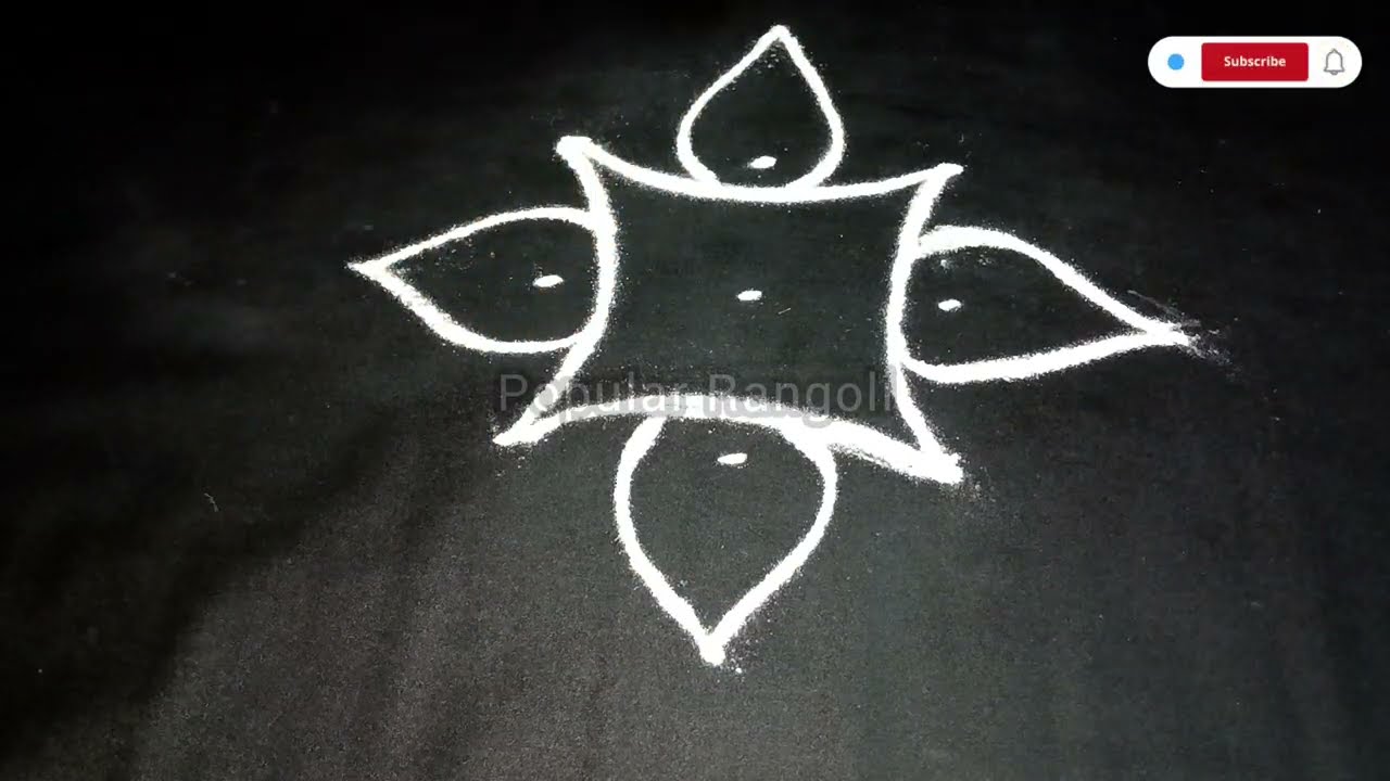 Easy beautiful entrance kolam design|Freehand kolam|Kutty kolam for entrance|Daily kolam|muggulu||