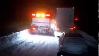 Kiruna-Bjørnfjell,winter 2013 roadblock