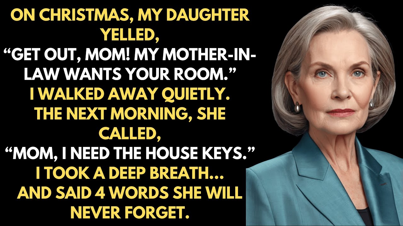 На Рождество моя дочь крикнула: «Уходи!» и отдала мою комнату своей свекрови. Она забыла, что дом...