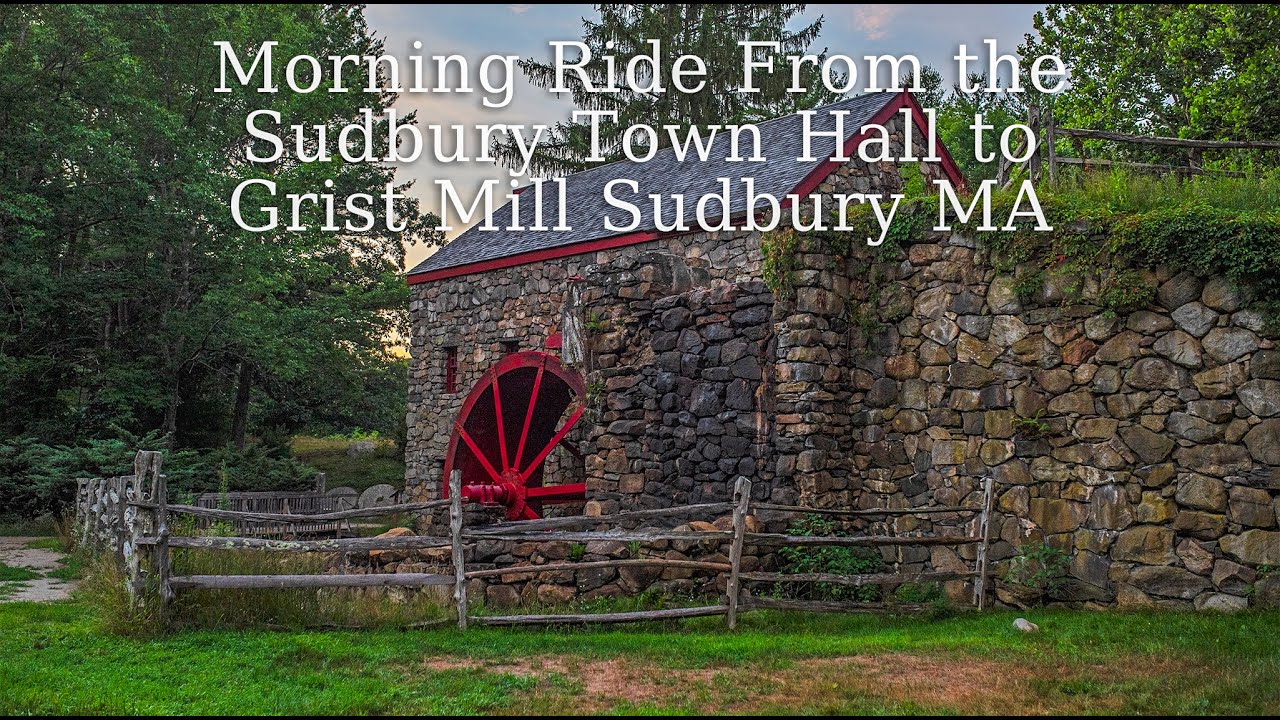Watch the sun come up while riding around Sudbury, MA. Town  Hall to Grist Mill 4k 60fp