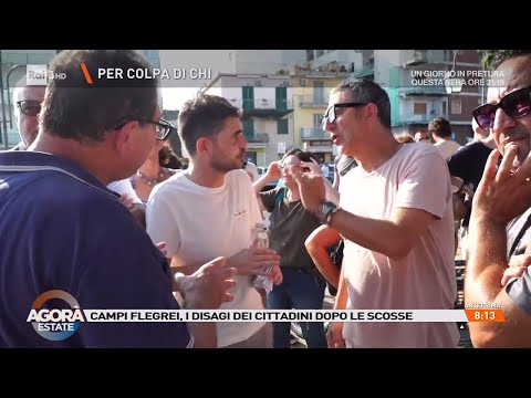 Video Campi Flegrei, i disagi dei cittadini dopo le scosse - Agorà Estate 12/08/2026