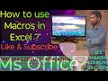 How to use Macros in Ms Excel windows ?ଏକ୍ସେଲରେ ମାକ୍ରୋ କିପରି ବ୍ୟବହାର କରିବେ ?।bncreations1989