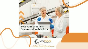 Presage Analytics For Quality Control and Tracking