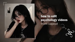 How To Edit Psychology Videos in CapCut (Aesthetic + Easy Tutorial)#creativemano #youtubeshorts