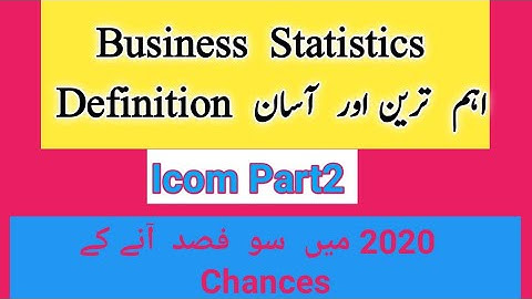 B.Statics Chapter#2 Important Defination Icom part2 2020