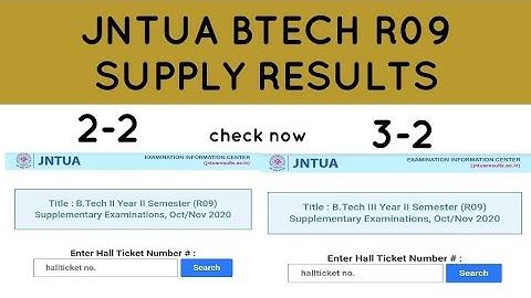 JNTUA BTECH 3-2 AND BTECH 2-2 R09 SUPPLY RESULTS CHECK NOW