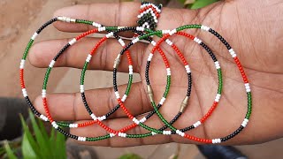 How to make a Simple & Easy Beaded Anklet Jewellery Tutorial #DIY