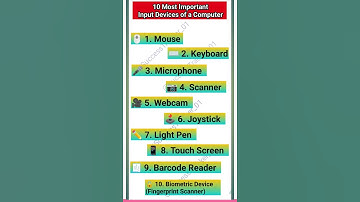 10 Input Devices of Computer With Explanations || 🔥💯Input And Output Devices #shorts