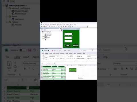 Excel VBA UserForm: Easy Creation & Customization!  #shortsvideo #vba #automation