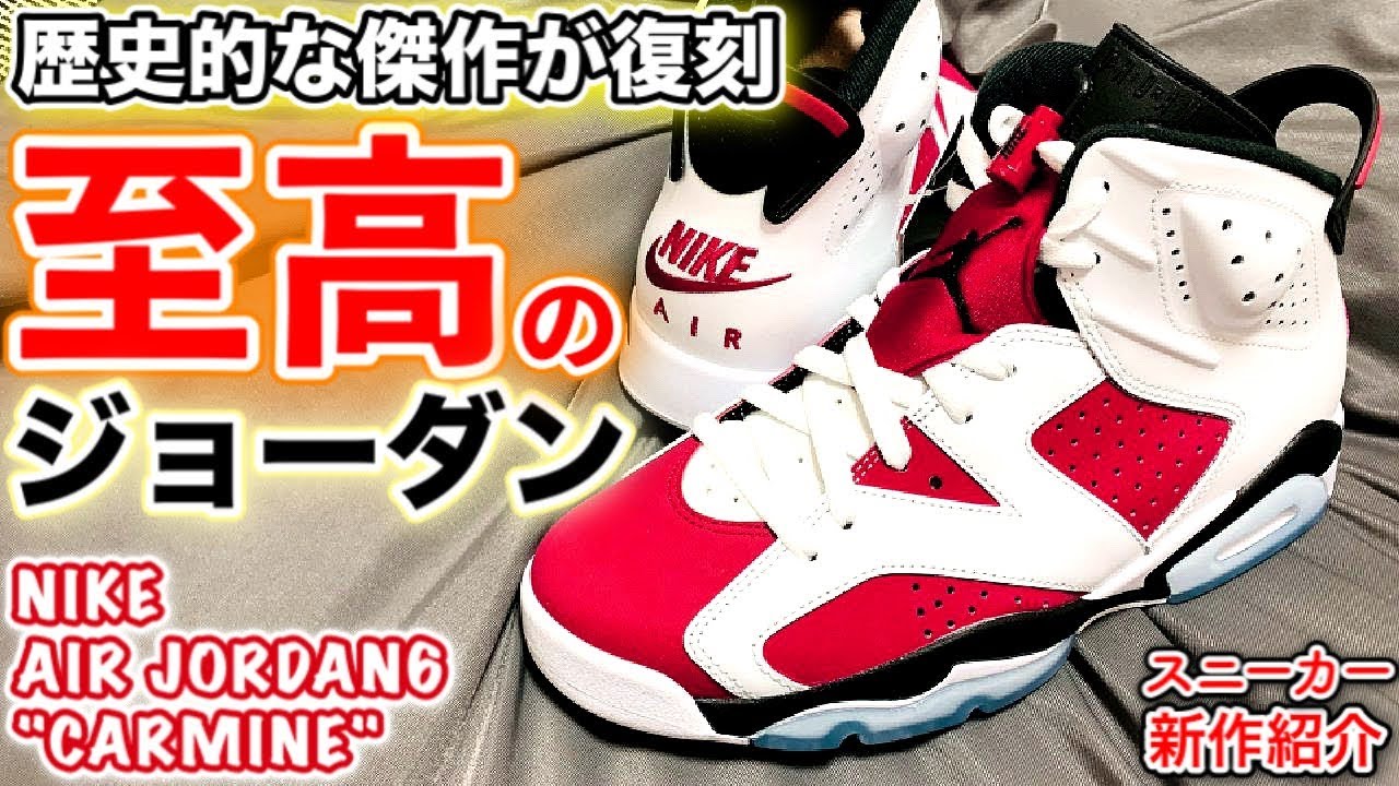 Air Jordan 6 カーマイン NIKE AIR JORDAN6 “CARMINE” Unboxing Review & On Feet