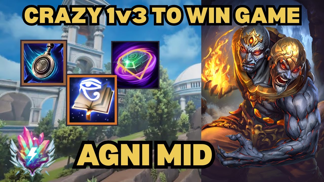 CRAZY 1v3 TO WIN THE GAME - Agni Mid Smite 2 Gameplay